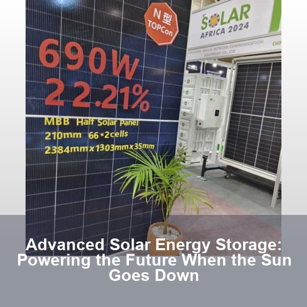 Advanced Solar Energy Storage: Powering the Future When the Sun Goes Down